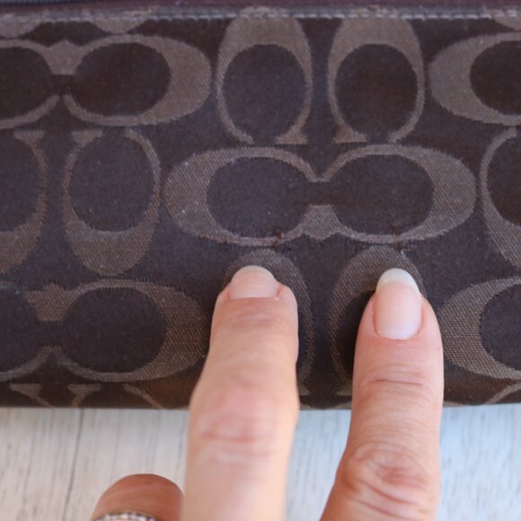 COACH Wallet Brown Logo Soho Buckle Tri-Fold with Checkbook Cover - Picture 16 of 16